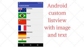 Android custom listview with image and text