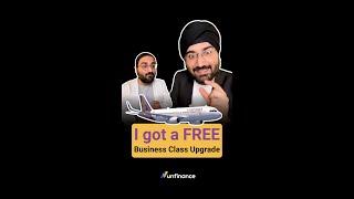 I got a FREE Business class upgrade on my flight! #unfinance #shorts