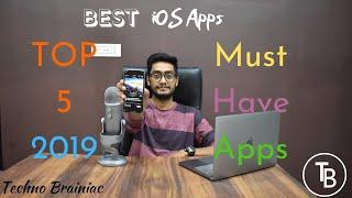 Top 5 must have iPhone Apps - 2019 || Free iOS Apps || Techno Brainiac