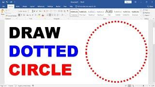 How to Draw DOTTED CIRCLE in Word