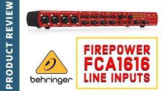 Behringer FCA1616 Audio Interface | Testing the Line Level Inputs