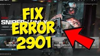 How To Fix Error Code 2901 in Modern Warfare 3 - Fix Lobby Not Found Error in MW3 / Warzone