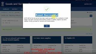 HOW TO REVISE GSTR 3B, HOW TO RESET / EDIT / rectify GSTR 3B, after Submitted ! RESET LIVE DEMO