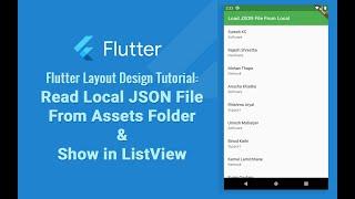 Flutter Layout Design: Flutter Read Local JSON File From assets folder and display data