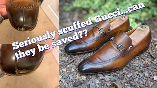 Scuffed Gucci loafers and how I repaired them to good as new!