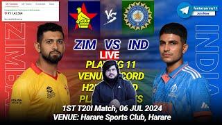 LIVE ZIM vs IND Prediction | ZIM vs IND | Zimbabwe vs India 1ST T20I 2024