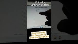 Fake salary slip on demand #viral #youtubeshorts #ytshorts #fake