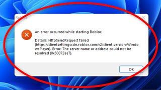 How To Solve - Roblox An Error Occurred While Starting Roblox Error - Windows 11