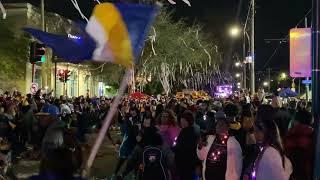 New Orleans John F Kennedy ￼ marching band ￼ Mardi Gras, 2023