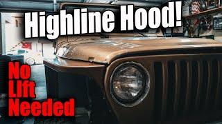 No Lift Wrangler Project - Highline Hood Cutting and Air Box Install