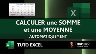 SOMME et MOYENNE avec EXCEL + Rechercher une formule (Tutoriel simple)