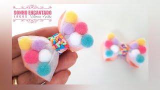 Parzinho de pompom para vender muito / Laço para iniciante