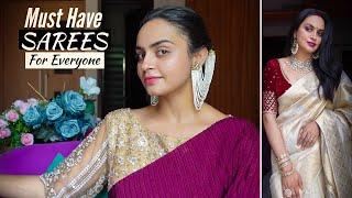 5 MUST HAVE SAREES + HOW TO STYLE ?