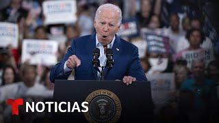 Tras el debate, Biden aparece en evento enérgico y respondiendo a ataques | Noticias Telemundo