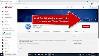 How to Add Social Media Icons Links to Your YouTube Channel Art on Desktop