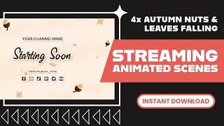 Autumn Twitch Animated Scenes with Falling Nuts Animation | #twitch #screens