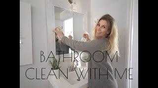 CLEAN WITH ME- cleaning routine for minimalist bathroom