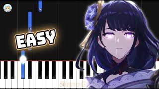 Genshin Impact Teaser  - "Raiden Shogun: Nightmare" - EASY Piano Tutorial & Sheet Music