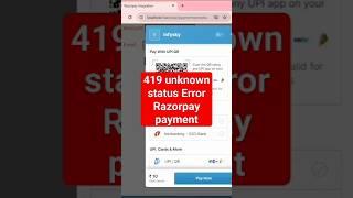 419 Unknown Status Error Razorpay payment | 419 Error #shorts #short #viral #infysky #razorpay