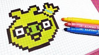 Handmade Pixel Art - How To Draw Bad Piggies  #pixelart