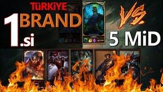 TR Brand 1.si vs 5 Mid! Yanıyoruz Fuat Abi. LEague of legends Türkçe. LoL VS