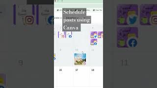 Schedule your social media using Canva Content calendar. #tutorial #canvassador