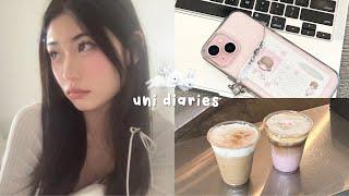 UNI DIARIES : whats in my bag, cute outfits, cook w/ me, PRODUCTIVE, homework, cafes with friends