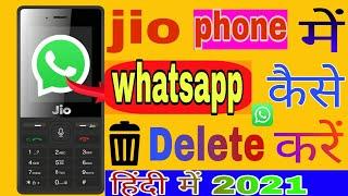 How to delete whatsapp account in jio phone 2021| jio phone whatsapp account delete permanently |