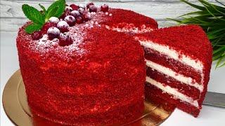 Торт «Красный Бархат» Шикарный и невероятно вкусный))