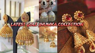 latest gold jhumka collection || #jhumka designs 2022 || crazy fashion corner