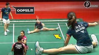 Penonton Kaget, Pemain ini Jatuh Tidak Pada Tempatnya..!!! Momen Jatuh Tak Terduga Atlit Badminton