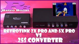 RetroTINK 2X Pro and 5X Pro vs $25 Component Converter - Component Comparisons