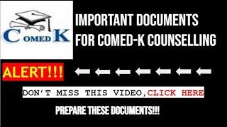 COMEDK Documents Required