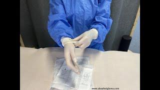 Unpacking Medical Latex Gloves