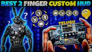 Best 2 Finger Custom HUD Free Fire | New Control Settings 2024 | Headshot Setting - Telugu