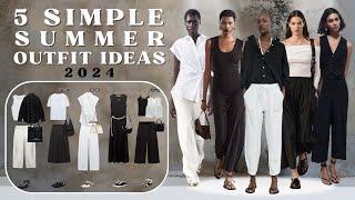 5 easy summer outfit ideas 2024│Ready-to-wear summer capsule wardrobe