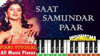 Saat Samundar Paar Piano Tutorial & Notation | Vishwatma | 90s Hindi Song | Harmonica Melody