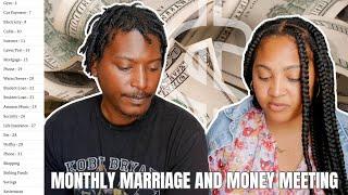 April Mid-Month Marriage & Money Meeting | everything is broken & he made an impulse purchase 