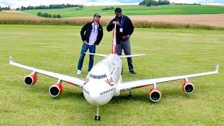 GIGANTIC ! RC MODEL BOEING 747-400 / ELECTRIC EDF ENGINE AIRLINER JET FROM TYLER PERRY / FLIGHT DEMO