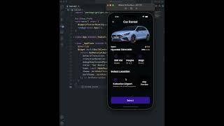 Rental Car app UI with Flutter. #appdevelopment #flutter