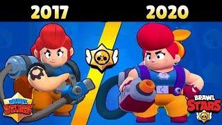 ЭВОЛЮЦИЯ БРАВЛЕРОВ В BRAWL STARS! КАК МЕНЯЛИСЬ МОДЕЛЬКИ БРАВЛЕРОВ 2017 VS 2020