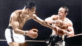 Sugar Ray Robinson vs Carmen Basilio II - The Rematch in HD - 1958 Colorized!