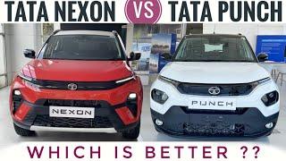 Tata Punch vs Nexon 2024 - Which is Better? | Tata Nexon vs Punch Comparison | Tata Punch 2024