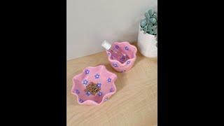 Try Making This: Floral Trinket Dish Made with Air Dry Clay