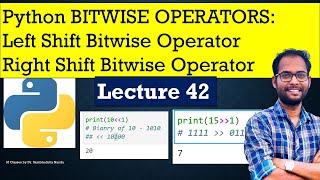 Python for Beginners || BITWISE OPERATORS || SHIFT Operator || Right Shift and  Left Shift Operator