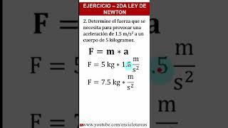 Ejercicio de la segunda ley de Newton No.2