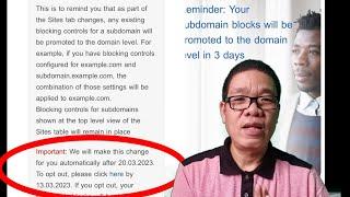 Your subdomain blocks will be promoted to the domain level (Tagalog)