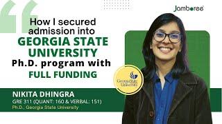 How I secured admission into Georgia State University PhD program with full funding | Nikita Dhingra