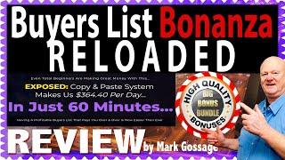 Buyers List Bonanza Review Demo and  MASSIVE  BONUSES 