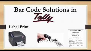 Bar Code Solution in Tally.ERP9